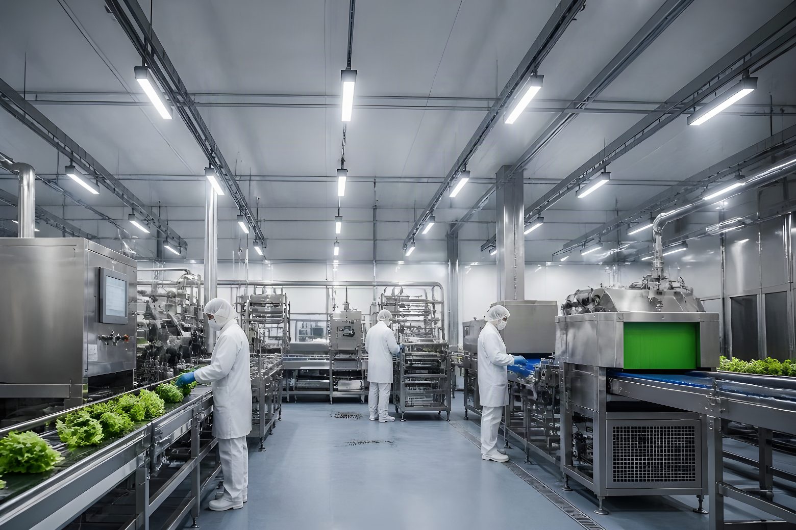 Arbeitsplatzbeleuchtung: normgerecht ausgeleuchtete Lebensmittelproduktion nach ASR A3.4
