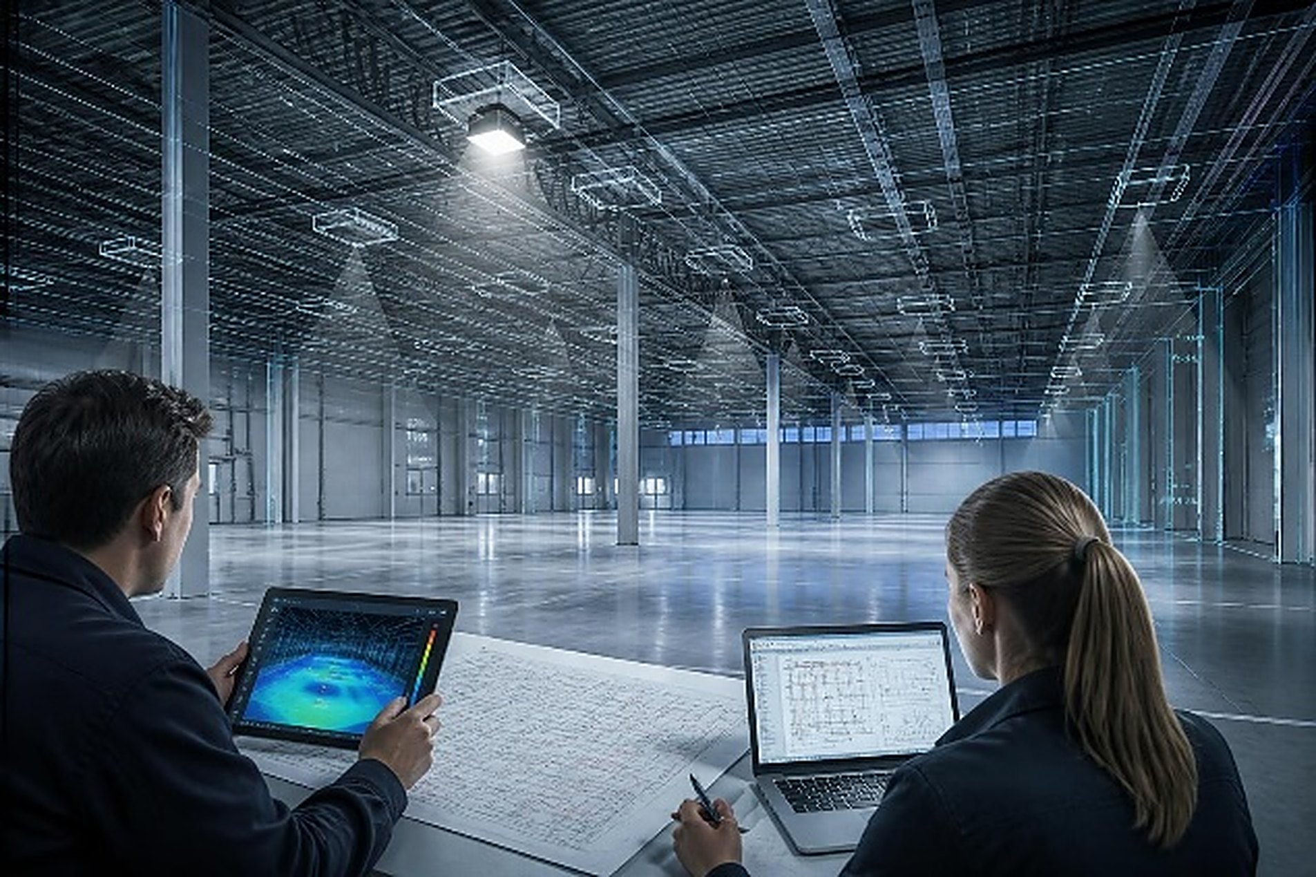 LED-Beleuchtungsplanung für eine Industriehalle